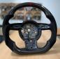 Preview: Audi A1 A3 8V A4 B8 A5 A6 4G Carbon Lenkrad Design A709 mit LED und Carbon-Applikation oben und unten
