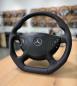 Preview: Lenkrad für Mercedes E-Klasse W211, W209, CLS W219 und SL R230, Design A734, mit neu bezogener Oberfläche in Handarbeit