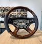 Preview: Mercedes W221 W216 Holz Leder Lenkrad neu beziehen Design L536