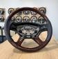 Preview: Mercedes W221 W216 Holz Leder Lenkrad neu beziehen Design L537