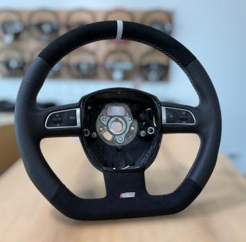 Hochwertiger Lederbezug für das S-Line-Lenkrad von Audi A3 bis Q7, Design A672