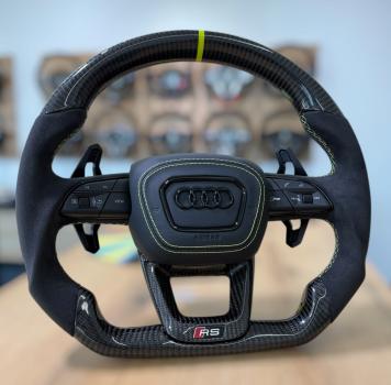 Echtes Carbon Lenkrad passend für Audi Oberklasse und Performance-Modelle, sportlich-elegant, Design A717