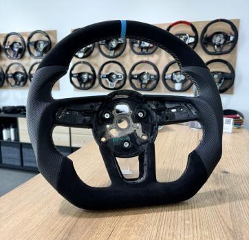 Preview: Audi A3 A4 B8 A6 S Line Lederlenkrad neu bezogen Design L510