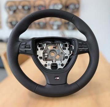 Preview: Hochwertiger Lederbezug für das Lenkrad von BMW 5er, 6er, 7er und M-Modelle, Design A670