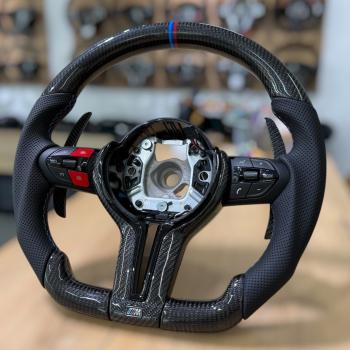 Preview: Lenkrad neu beziehen für BMW 7er, 5er GT und 6er, Carbon-Bekleidung, handwerklich verarbeitet