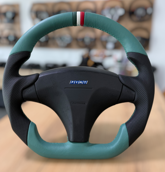 Preview: Lenkrad neu beziehen für Fiat Barchetta, Leder-Bekleidung, handwerklich verarbeitet