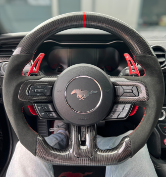 Preview: Sportlich-elegantes Carbon Lenkrad, passend für Ford Mustang GT500, Design A684
