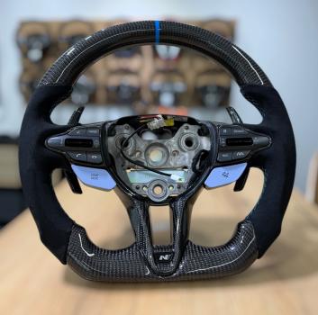 Preview: Carbon Lenkrad passend für Hyundai i30 und i30 N, Design A724 mit Carbon-Optik oben und unten