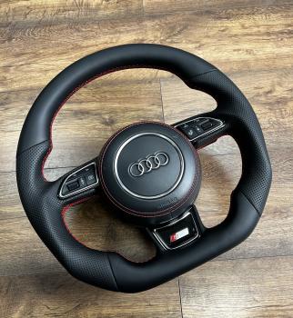 Audi A3 8v A4 B8 B9 A6 4F A8 D3 Q3 Q7 S Line Lenkrad neu beziehen