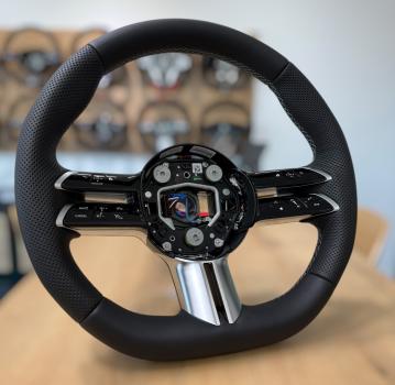 Preview: Mercedes AMG Lenkrad für C217, W177, W222, C257 und W213 individuell neu bezogen, Design A643