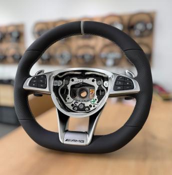 Preview: Hochwertiger Lenkradbezug für Performance-Modelle der Mercedes AMG Baureihen, Design A644