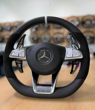 Preview: Lenkrad neu beziehen für Mercedes-Benz, Premium-Leder, sportlich-modern handwerklich verarbeitet
