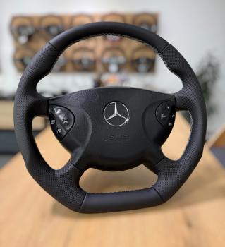 Mercedes E-Klasse W211, W209, CLS W219 und SL R230 Lenkrad neu bezogen nach Design A734