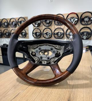 Preview: Mercedes S Klasse CL SL AMG Lederlenkrad mit Holz Design L536