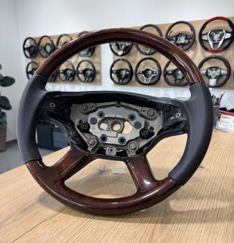 Preview: Mercedes S Klasse CL SL AMG Lederlenkrad mit Holz Design L537