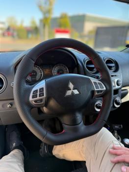Mitsubishi Colt, ASX und Lancer Lenkrad neu bezogen nach Design A735