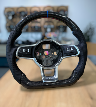 Preview: Carbon Lenkrad passend für VW Golf 7 GTI GTD R, Design A732, aus echtem Carbon