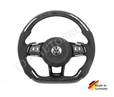 VW Polo 6R C Scirocco GTI R Line DSG FORGED Carbon mit LED Anzeige Lenkrad beziehen