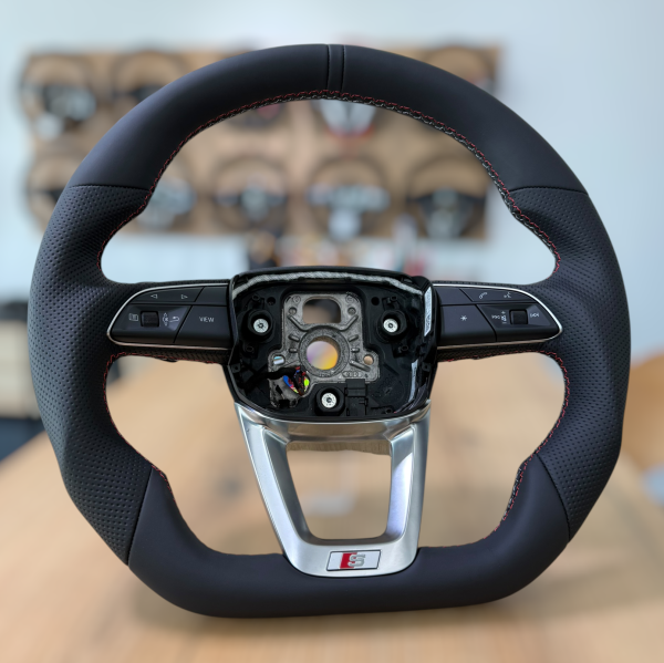 Hochwertiges Lederlenkrad passend für Audi Premium und Performance-Modelle, vollständig neu bezogen, Design A697
