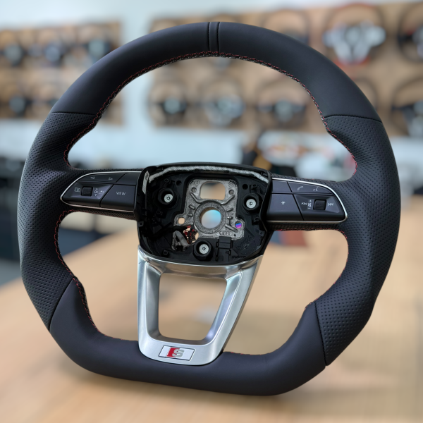 Lenkrad neu beziehen für Audi A6, S6, RS6, A7, S7, RS7 und E-Tron GT, Leder-Bekleidung, handwerklich verarbeitet