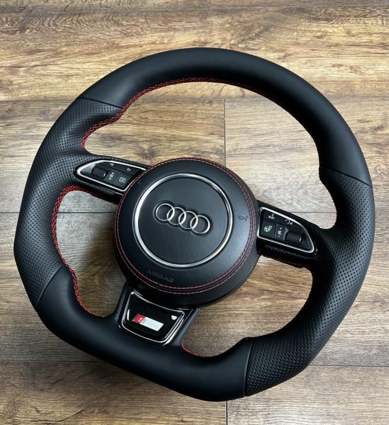 Audi A3 8v A4 B8 B9 A6 4F A8 D3 Q3 Q7 S Line Lenkrad neu beziehen