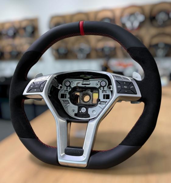 Lenkrad neu beziehen für Mercedes-AMG Modelle, Premium-Leder, sportlich-exklusiv handwerklich verarbeitet