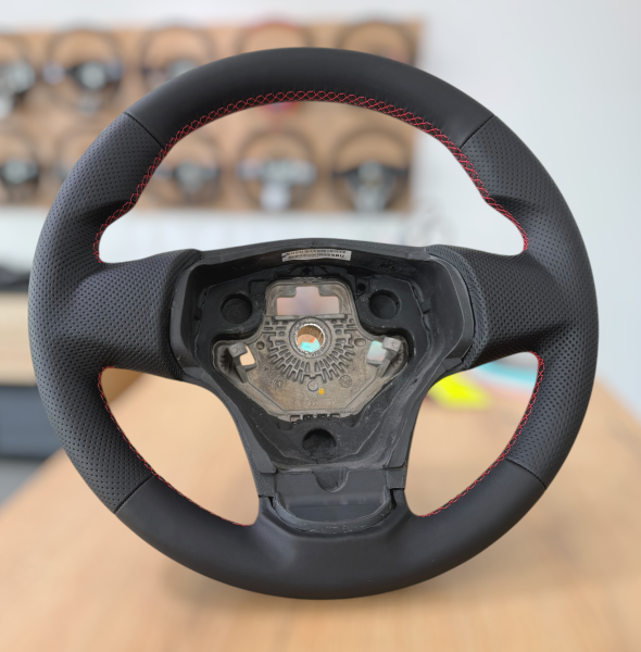 Hochwertiger Lederbezug für das Lenkrad von Opel Corsa D OPC, Zafira B und Vectra C, Design A665