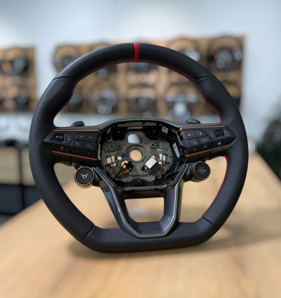 Seat und Cupra Leon FR, Arona und Ateca Lenkrad neu bezogen nach Design A729