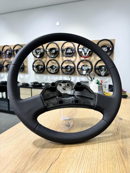 Neu bezogenes Lederlenkrad Design L253A für VW T4 Multivan Caravelle